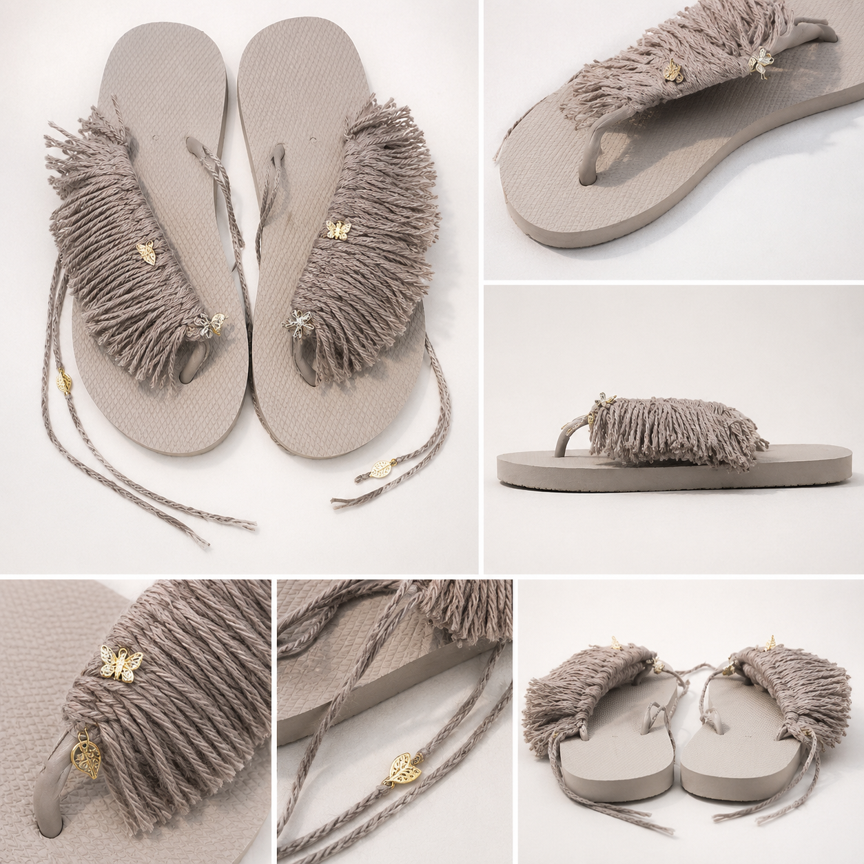 Tita Boho Wrap Fringe Flip Flops